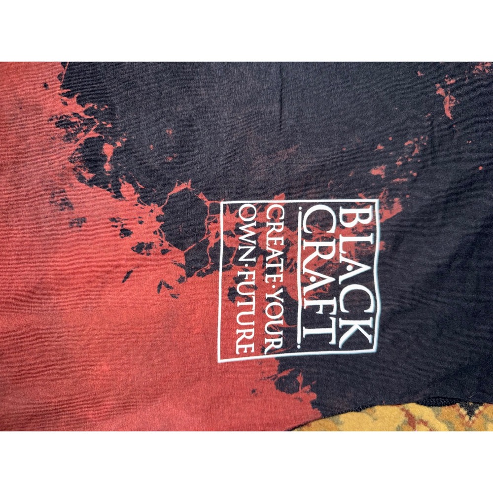 BlackCraft Cult Acid Wash Skull Moon Rose Gothic Punk Lunar Occult Tank Sz L - Picture 10 of 11